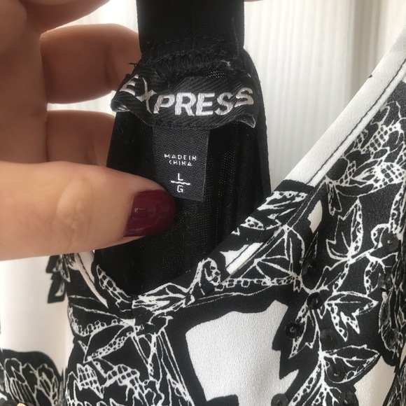 Express floral tank top with sequins - Picture 2 of 4